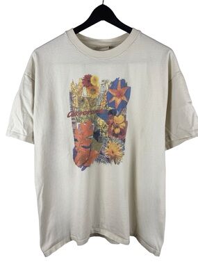 Vintage 90s Crossroads Single Stitch Autumn Nature Graphic Shirt Size XL